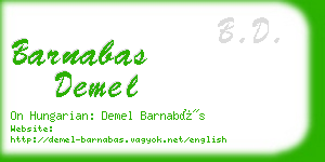 barnabas demel business card